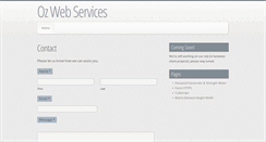Desktop Screenshot of ozwebservices.com