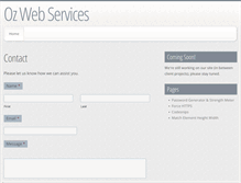 Tablet Screenshot of ozwebservices.com